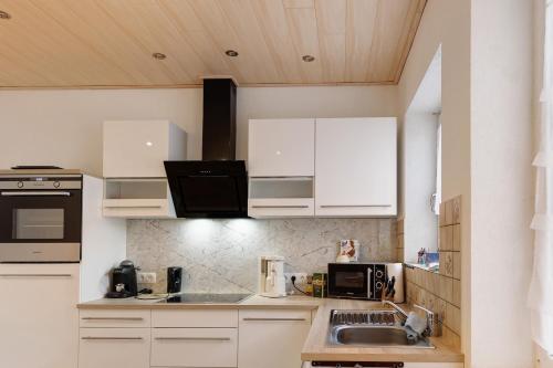 Dapur atau dapur kecil di Ferienwohnung Ruhezone