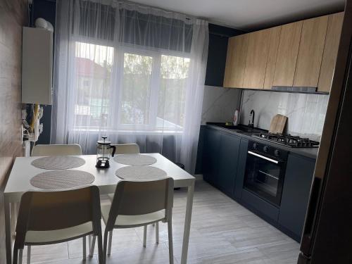 Η κουζίνα ή μικρή κουζίνα στο V apartament - ultra central Otopeni