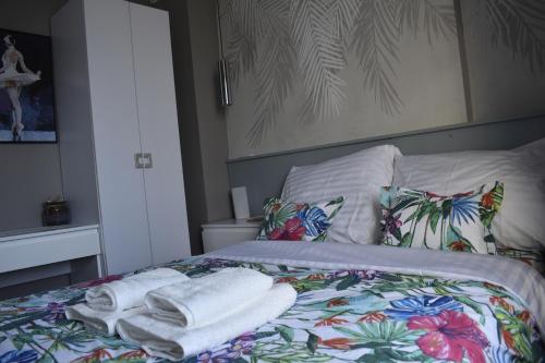Katil atau katil-katil dalam bilik di Apartament Koszutka