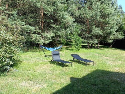 Mazury, Domek pod Lasemにある庭