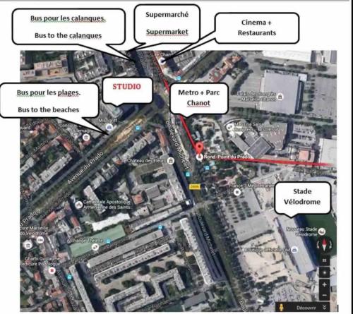 a map of the proposed improvements to the freeway at New apartment with panoramic view in Marseille