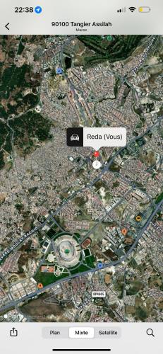 a map of a city with a search box at Appartement centre-ville Tanger messnana in Tangier