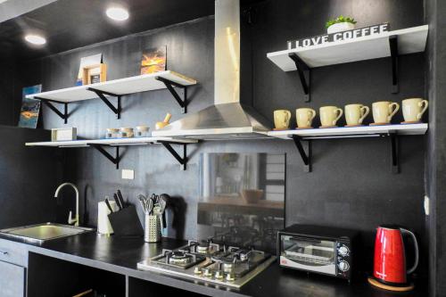 Una cocina o cocineta en The Barnhaus