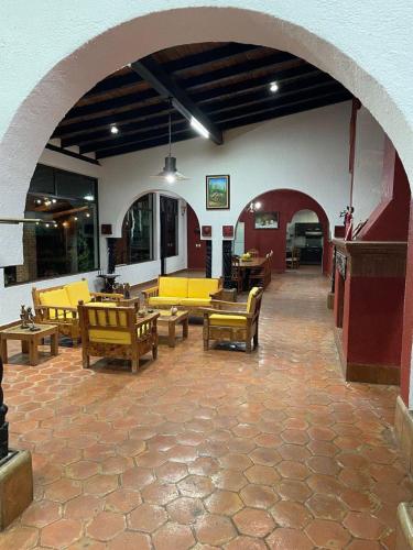 Zona de estar de Country house with unique view on Lake Pátzcuaro