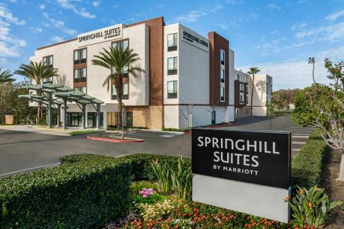 a sign for the springhill suites by marriott hotel at SpringHill Suites Irvine John Wayne Airport / Orange County in Irvine