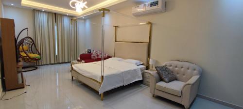 Letto o letti in una camera di Villa 6