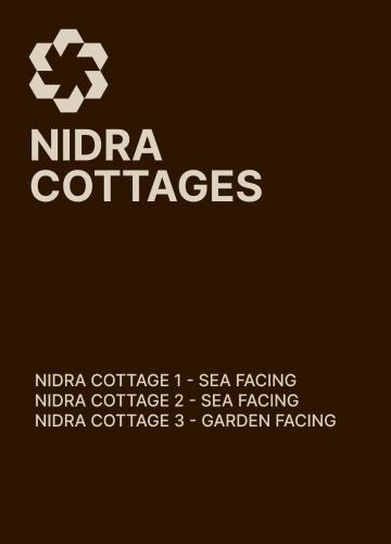 a sign that reads nirra coffees with the words istg at Nidra by Sarwaa in Varkala