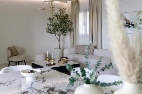 Гостиная зона в Elira Luxury Villa - With Private Pool