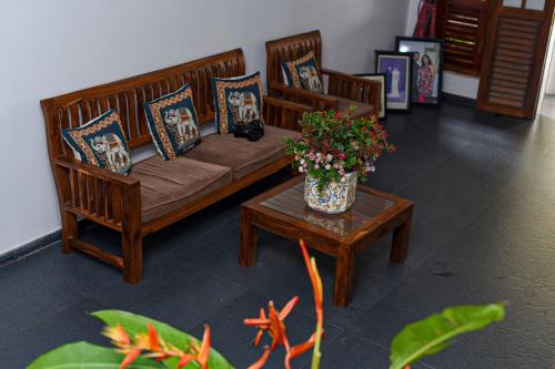 Χώρος καθιστικού στο 4ty two Homestay Galle
