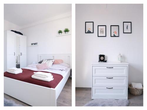 Postel nebo postele na pokoji v ubytování Design-S Apartment 4you
