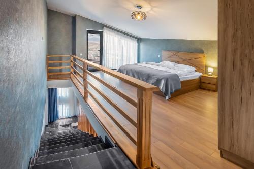 Postel nebo postele na pokoji v ubytování Terrace Akhaltsikhe