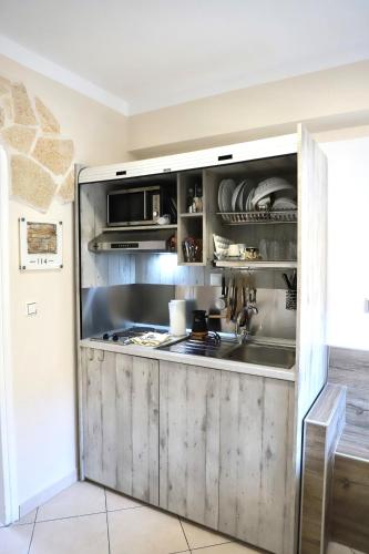 Η κουζίνα ή μικρή κουζίνα στο Studio Apartment Petra