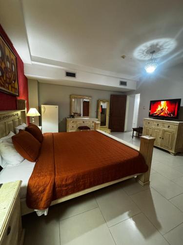 Postel nebo postele na pokoji v ubytování Hotel Dinastía