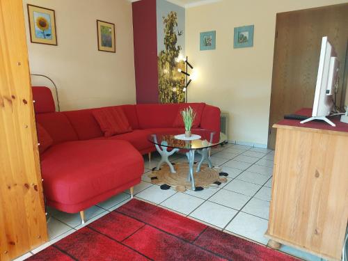 Ruang duduk di Ferienwohnung „Schwalbennest“ Reil/Mosel