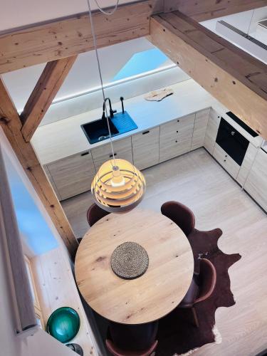 Kuchyň nebo kuchyňský kout v ubytování Apartmán Bedřich