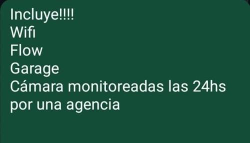 a screenshot of a text box with the wordsipedia with flow garage camara at Monoambiente temporario HB in Roque Sáenz Peña