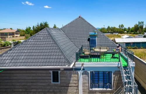 an overhead view of a house with a roof at Sereni Rooftop Villa in Nanyuki