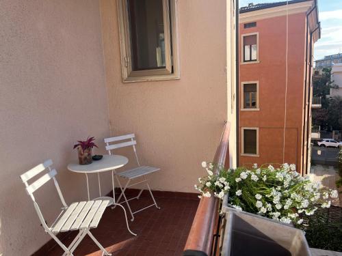 Balkón nebo terasa v ubytování Fleur Blanche