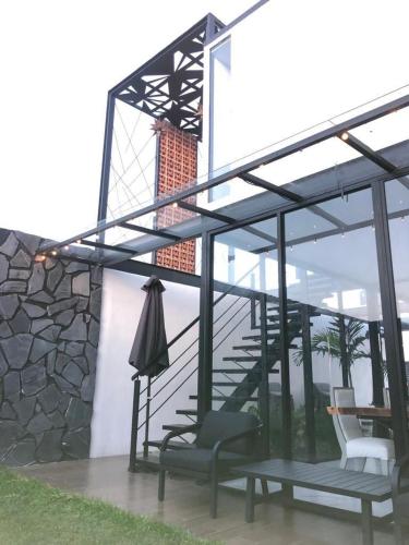 Балкон или терраса в Hermosa casa vista al lago