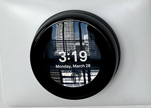 a clock on the side of a car at Fully Equipped Modern Loft in the heart of Miami in Miami