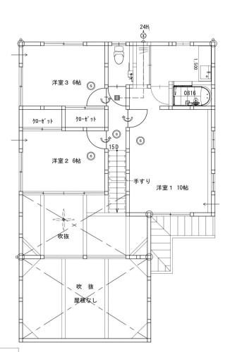 a plan of a house with architectural drawings at ReVIERA Resort Villa in Chatan