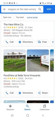 a screenshot of a cell phone with a text message at Cozy Home in Niagara-on-the-Lake in Niagara on the Lake