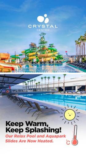 a flyer for a water park with a water slide at Crystal Centro Resort - Ultimate All Inclusive in Lara