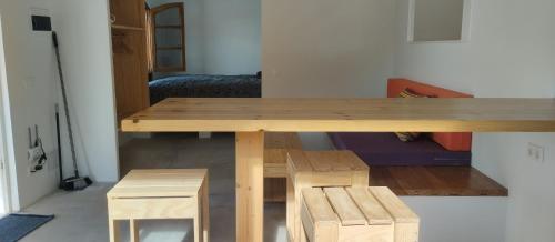 Katil atau katil-katil dalam bilik di Chic and basic apartments in Tahiche