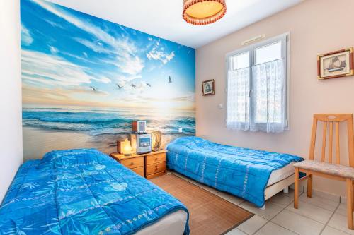 Postel nebo postele na pokoji v ubytování Maison Salorge - piscine privée