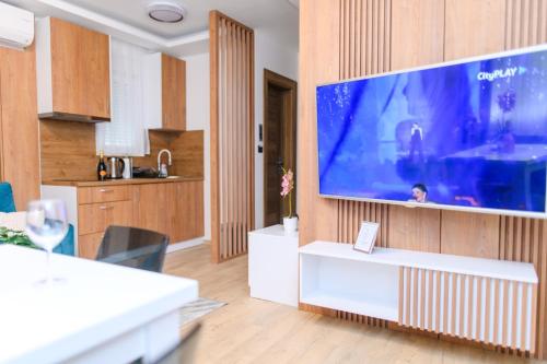 Kuchyň nebo kuchyňský kout v ubytování BOŽUR apartmani, kod hotela Sunce