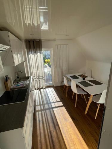 Η κουζίνα ή μικρή κουζίνα στο Monteurwohnung - Handwerkerwohnung