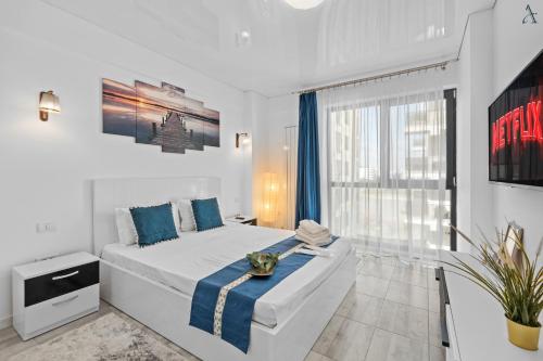 Ένα ή περισσότερα κρεβάτια σε δωμάτιο στο SEKA Apartment