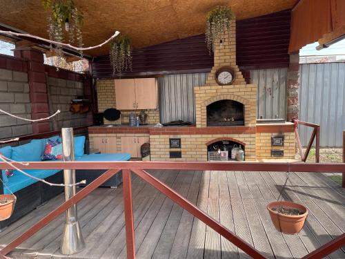 Kuchyň nebo kuchyňský kout v ubytování Уютный гостевой дом для гостей Алматы