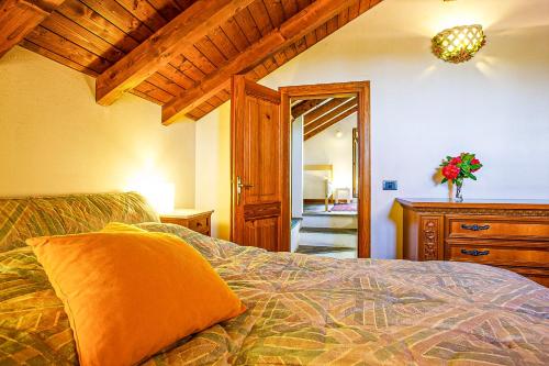 Cama o camas de una habitación en Baita Maso