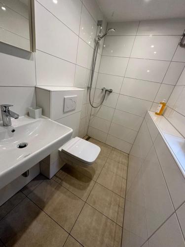 Bilik mandi di Apartment nähe Offenburg EuropaPark