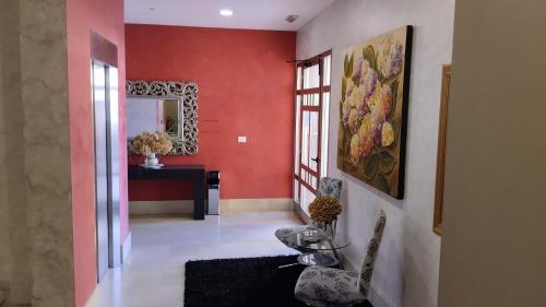 Χώρος καθιστικού στο Apartamentos Dunamar