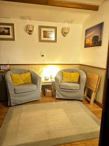 Zona de estar de Fotheringhay Glamping