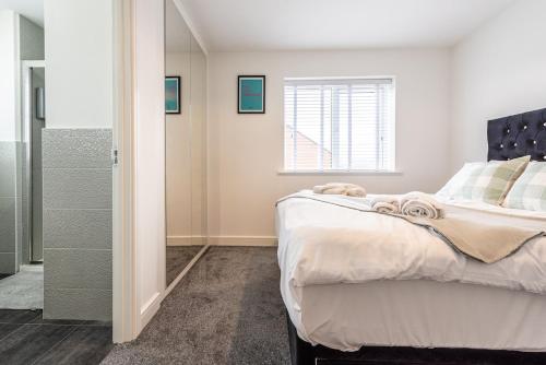 Postel nebo postele na pokoji v ubytování Harbour place in Cheshire East