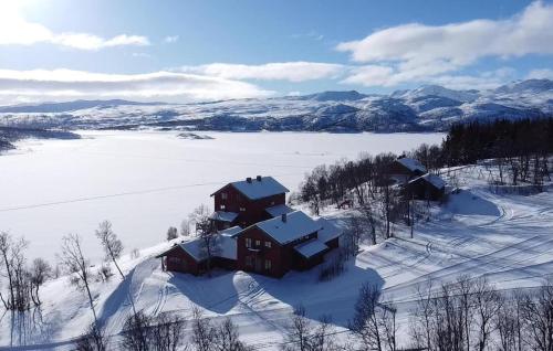 an aerial view of a house in the snow at Nice Apartment In Rauland With Wifi in Rauland