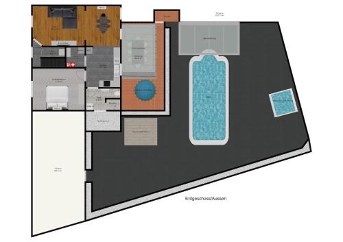 Κάτοψη του Ferienwohnung Neubörger mit Wellness