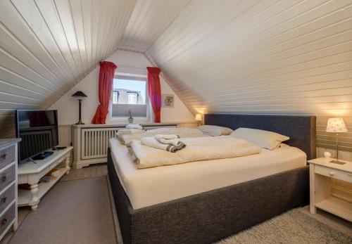 Ένα ή περισσότερα κρεβάτια σε δωμάτιο στο Brigitte App 1 West