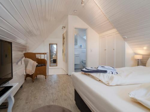 Ένα ή περισσότερα κρεβάτια σε δωμάτιο στο Brigitte App 2 Ost