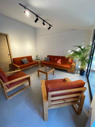 Χώρος καθιστικού στο Casa Ocaso - Relax, naturaleza y confort a 5 min de Baños