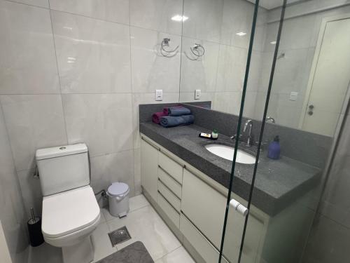 Ένα μπάνιο στο Flat Mobiliado em Campinas - Ap 202