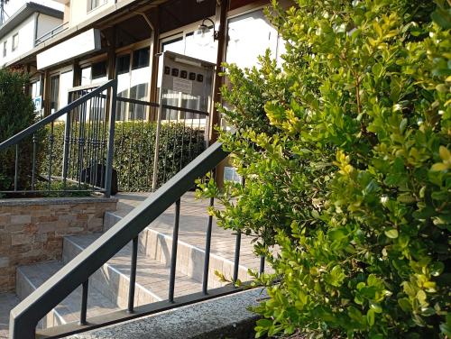 a set of stairs in front of a building at La Sosta in Grassobbio