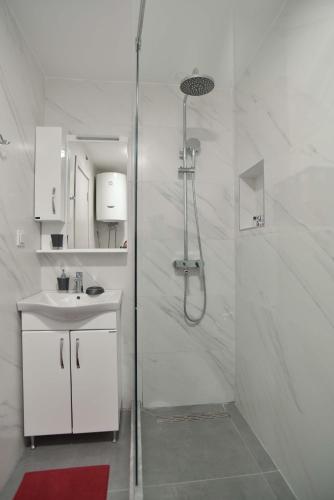 Ένα μπάνιο στο COMFORT APARTMENT NEAR THE BEACH