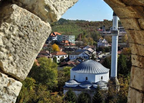 a view of a small town with a white building at Old Town Heritage in Gradačac