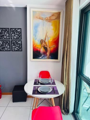 Ruang duduk di loft london, conforto no coração de Icarai
