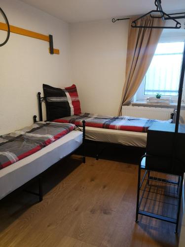 Postel nebo postele na pokoji v ubytování Ferienwohnung Elbflair
