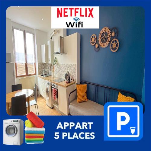 012 CHIC & COSY F2 34m2 HYPERCENTRE WIFI SMART TV NETFLIX